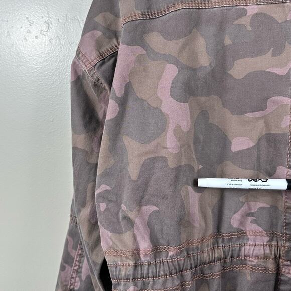 Anthropologie | MARRAKECH Camouflage Utility Jacket Size Large Purple / Grey - Picture 10 of 11